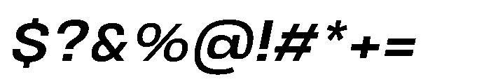 JHC Noda Wide Semibold Italic Font OTHER CHARS