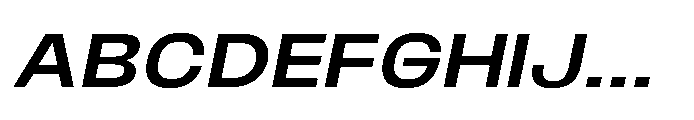 JHC Noda Wide Semibold Italic Font UPPERCASE