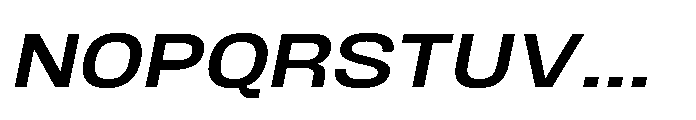 JHC Noda Wide Semibold Italic Font UPPERCASE