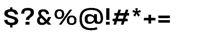 JHC Noda Wide Semibold Font OTHER CHARS