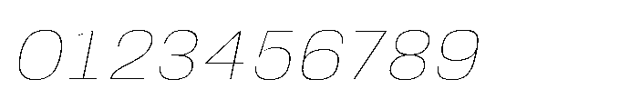 JHC Noda Wide Thin Italic Font OTHER CHARS