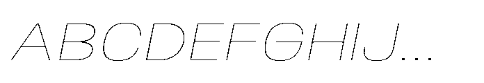 JHC Noda Wide Thin Italic Font UPPERCASE