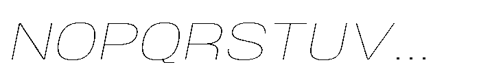 JHC Noda Wide Thin Italic Font UPPERCASE