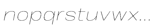 JHC Noda Wide Thin Italic Font LOWERCASE