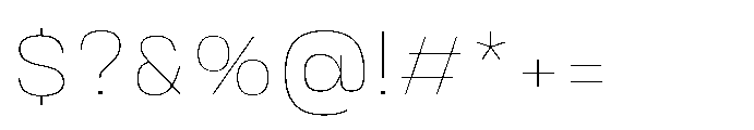 JHC Noda Wide Thin Font OTHER CHARS