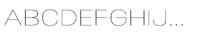 JHC Noda Wide Thin Font UPPERCASE