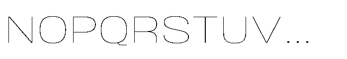 JHC Noda Wide Thin Font UPPERCASE