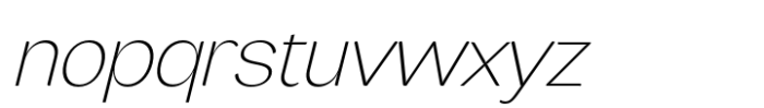 JHC Rasbora Extralight Italic Font LOWERCASE