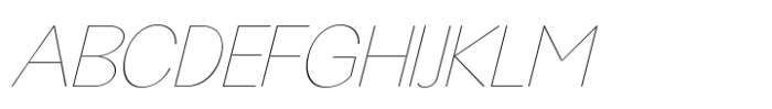 JHC Rasbora Thin Italic Font UPPERCASE