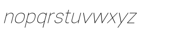 JHC Sineas Thin Italic Font LOWERCASE