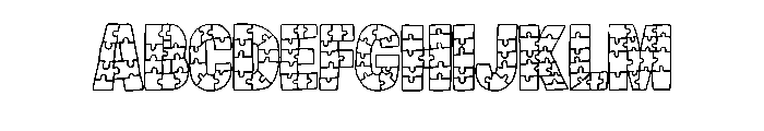 Jigsaw Puzzle By Squeeb Regular FONT
