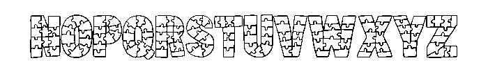 Jigsaw Puzzle By Squeeb Regular Font LOWERCASE