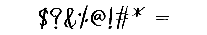 Jitterline Font OTHER CHARS