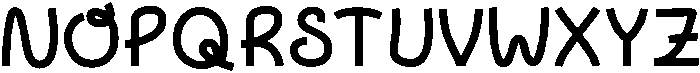 Jibby Regular otf (400) Font UPPERCASE