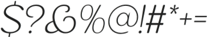 Jiftan Thin Italic otf (100) Font OTHER CHARS