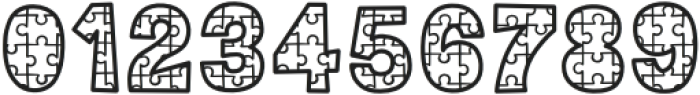 Jigsaw Line Regular otf (400) Font OTHER CHARS