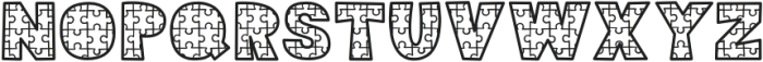 Jigsaw Line Regular otf (400) Font UPPERCASE