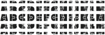 Jigsaw Regular otf (400) Font UPPERCASE