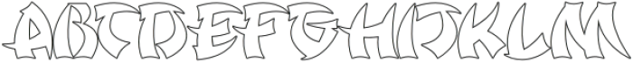 Jingjou Outline otf (400) Font UPPERCASE