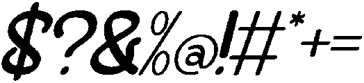 Jinglehart Italic otf (400) Font OTHER CHARS