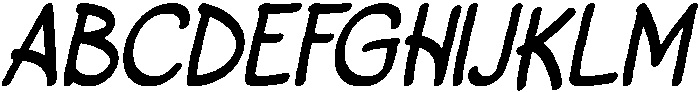 Jinglehart Italic otf (400) Font UPPERCASE