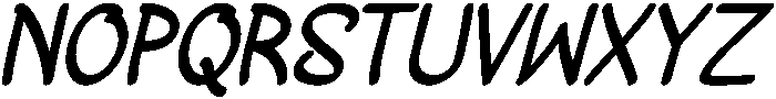 Jinglehart Italic otf (400) Font UPPERCASE