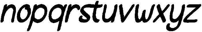 Jinglehart Italic otf (400) Font LOWERCASE