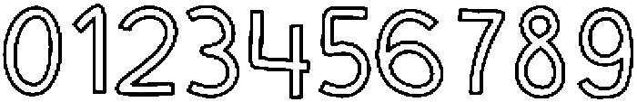 Jitterbug Outline Medium otf (500) Font OTHER CHARS