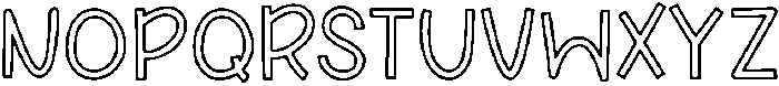Jitterbug Outline Medium otf (500) Font UPPERCASE