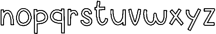 Jitterbug Outline Medium otf (500) Font LOWERCASE
