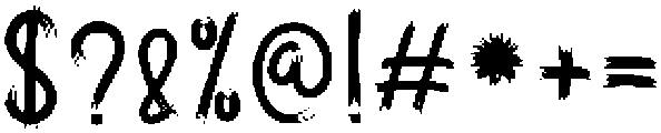 Jittery Regular otf (400) Font OTHER CHARS