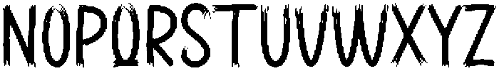 Jittery Regular otf (400) Font UPPERCASE