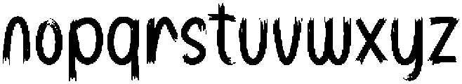 Jittery Regular otf (400) Font LOWERCASE