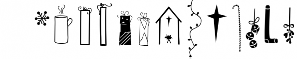 JINGLE FONT - a Christmas Typeface with Bonus DOODLES Font UPPERCASE