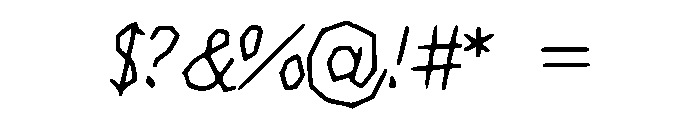 JigglyEXTEND Font OTHER CHARS