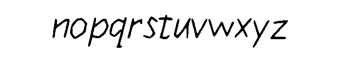 JigglyEXTEND Font LOWERCASE