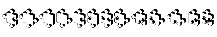 Jigsaw Puzzles 3D Regular Font UPPERCASE