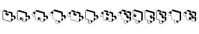 Jigsaw Puzzles 3D Regular Font LOWERCASE