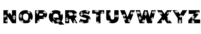 Jigsaw Trouserdrop Font UPPERCASE