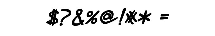 JimbosPrint-Bold-Italic Font OTHER CHARS