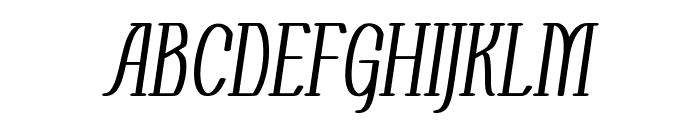 Jitter-CondensedItalic Font UPPERCASE