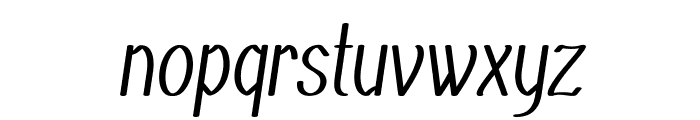 Jitter-CondensedItalic Font LOWERCASE