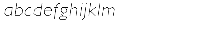 Jillican Extra Light Italic Font LOWERCASE
