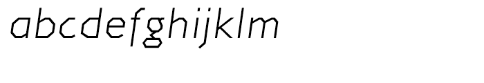 Jillican Light Italic Font LOWERCASE