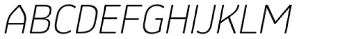 Jiho Soft Extra Light Italic Font UPPERCASE