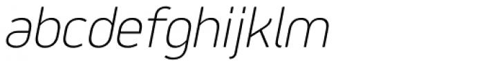 Jiho Soft Extra Light Italic Font LOWERCASE
