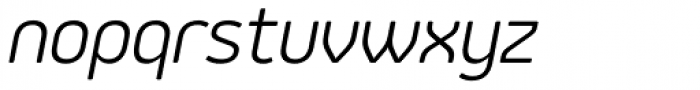 Jiho Soft Light Italic Font LOWERCASE