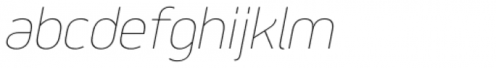 Jiho Soft Thin Italic Font LOWERCASE
