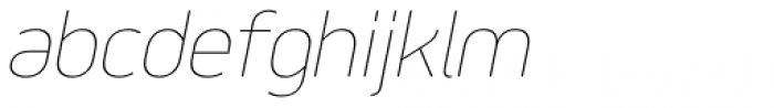 Jiho Thin Italic Font LOWERCASE