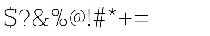 Jill Type Extra Light Font OTHER CHARS